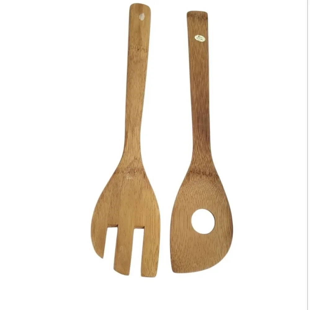Eco-Friendly Wooden Spoon & Fork Set – Minimalist Kitchen Tools